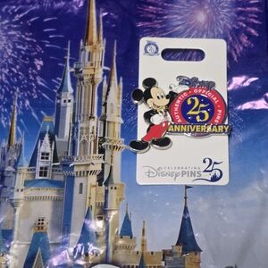 New Disney Parks 2025 Disney Pin Trading 25th Anniversary Mickey Mouse Pin